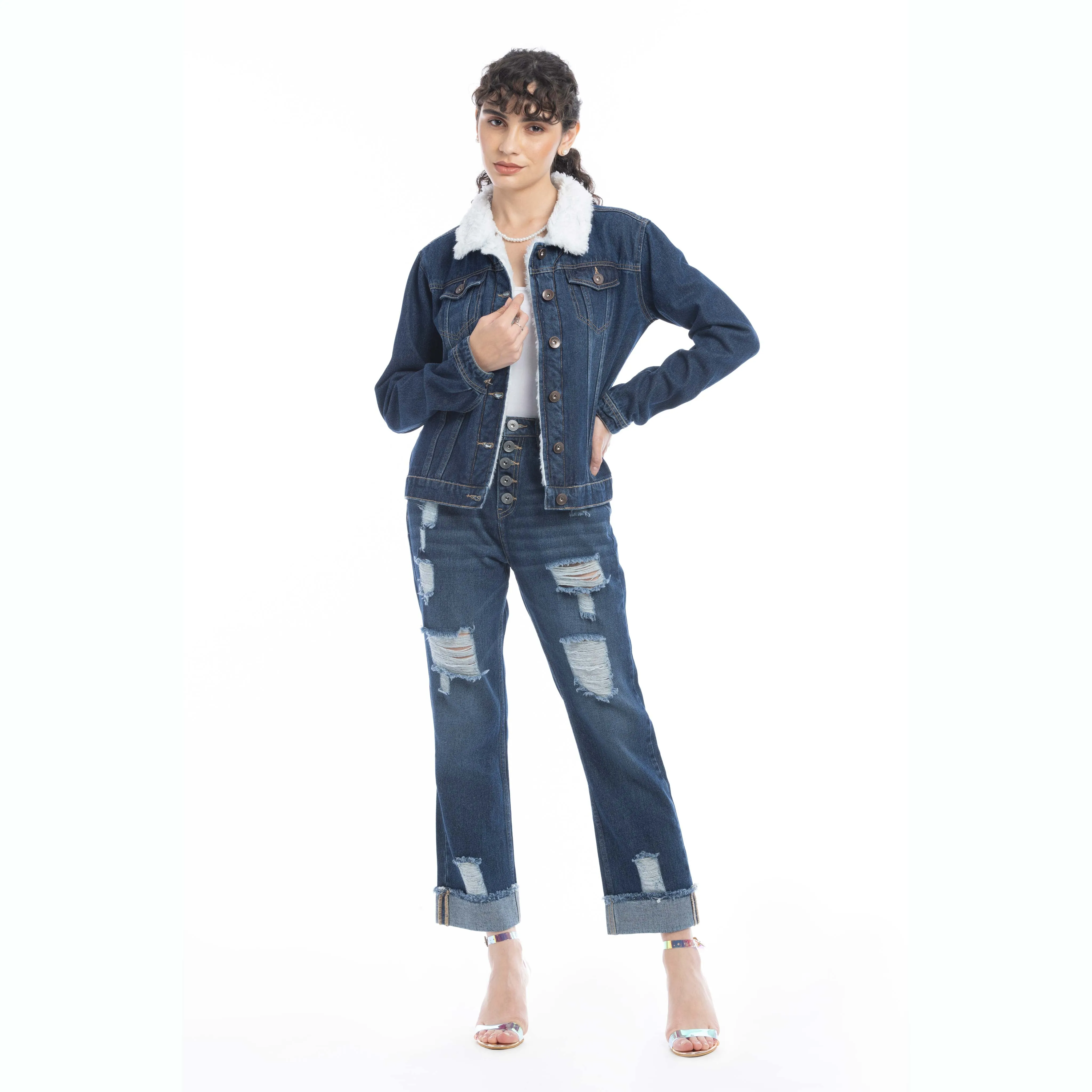 Addilyn Fleece Lined Denim Jacket