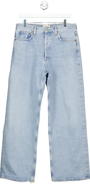 Agolde Light Blue Low Rise Baggy Jeans UK 32