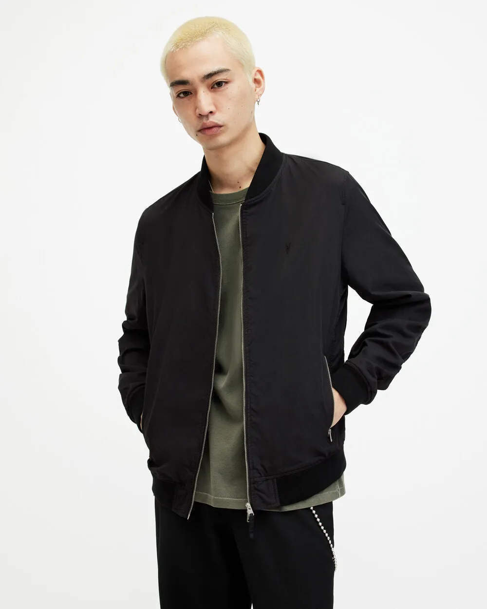 Bassett AllSaints bomber jacket, black