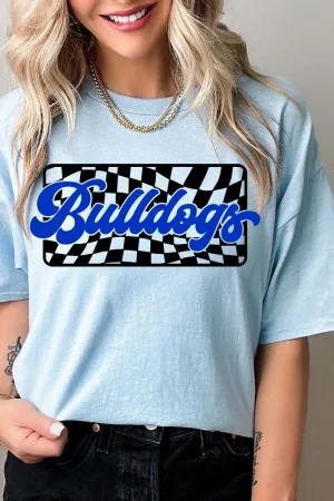 Checkered Bulldogs Royal Sleeve Relaxed Fit T-Shirt