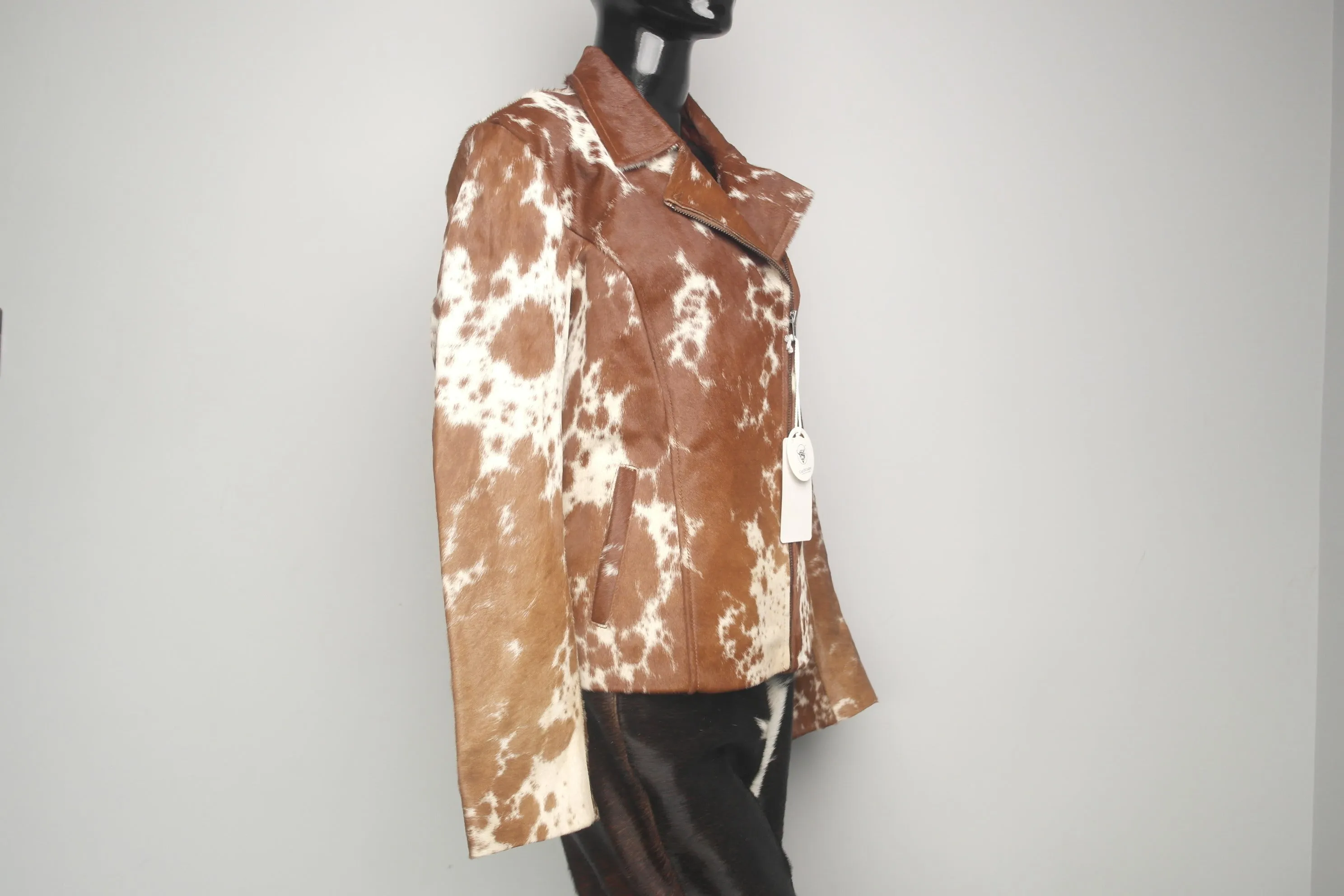 Cowhide Hair-on-Hide Jacket for Women - Western Chic