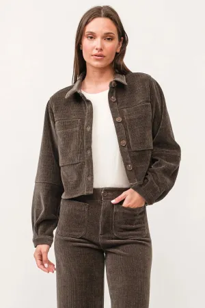 Dear John Gina Cropped Shirt Jacket