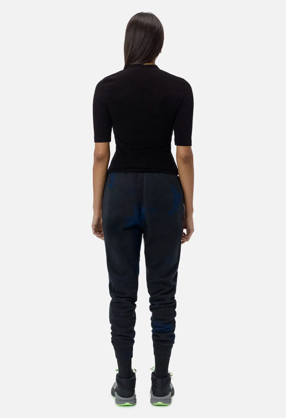 Double Dye Dakota Slim Sweatpants / Indigo x Black