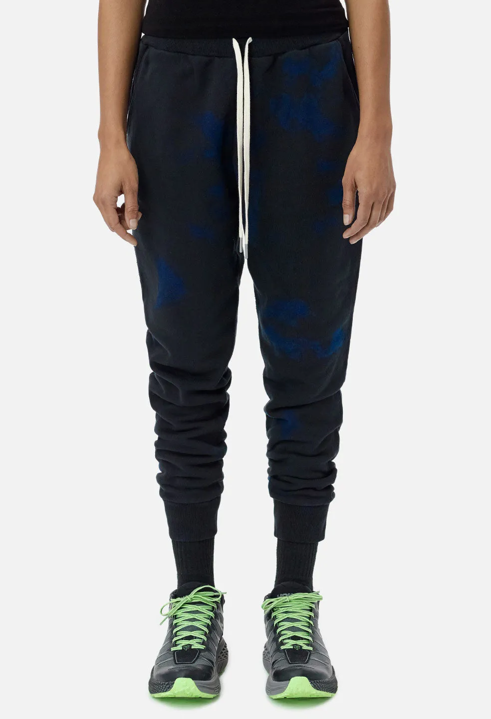 Double Dye Dakota Slim Sweatpants / Indigo x Black