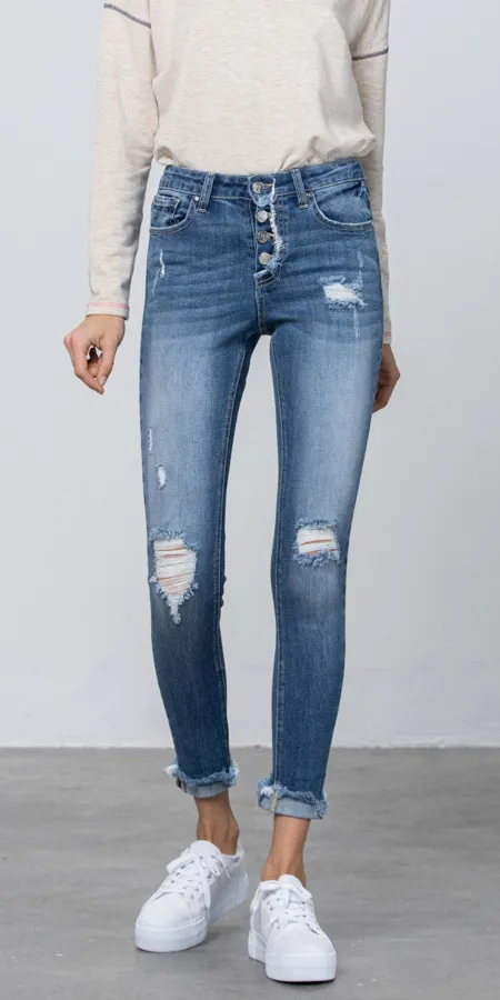 Enjoy the Being Ankle Skinny Jeans