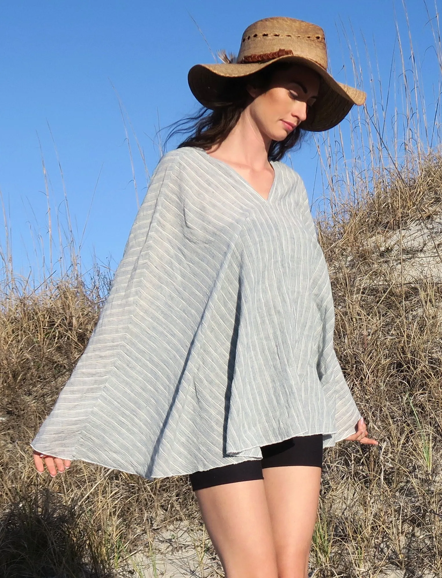 HANDWOVEN - Flip V Aphrodite Shirt Cape