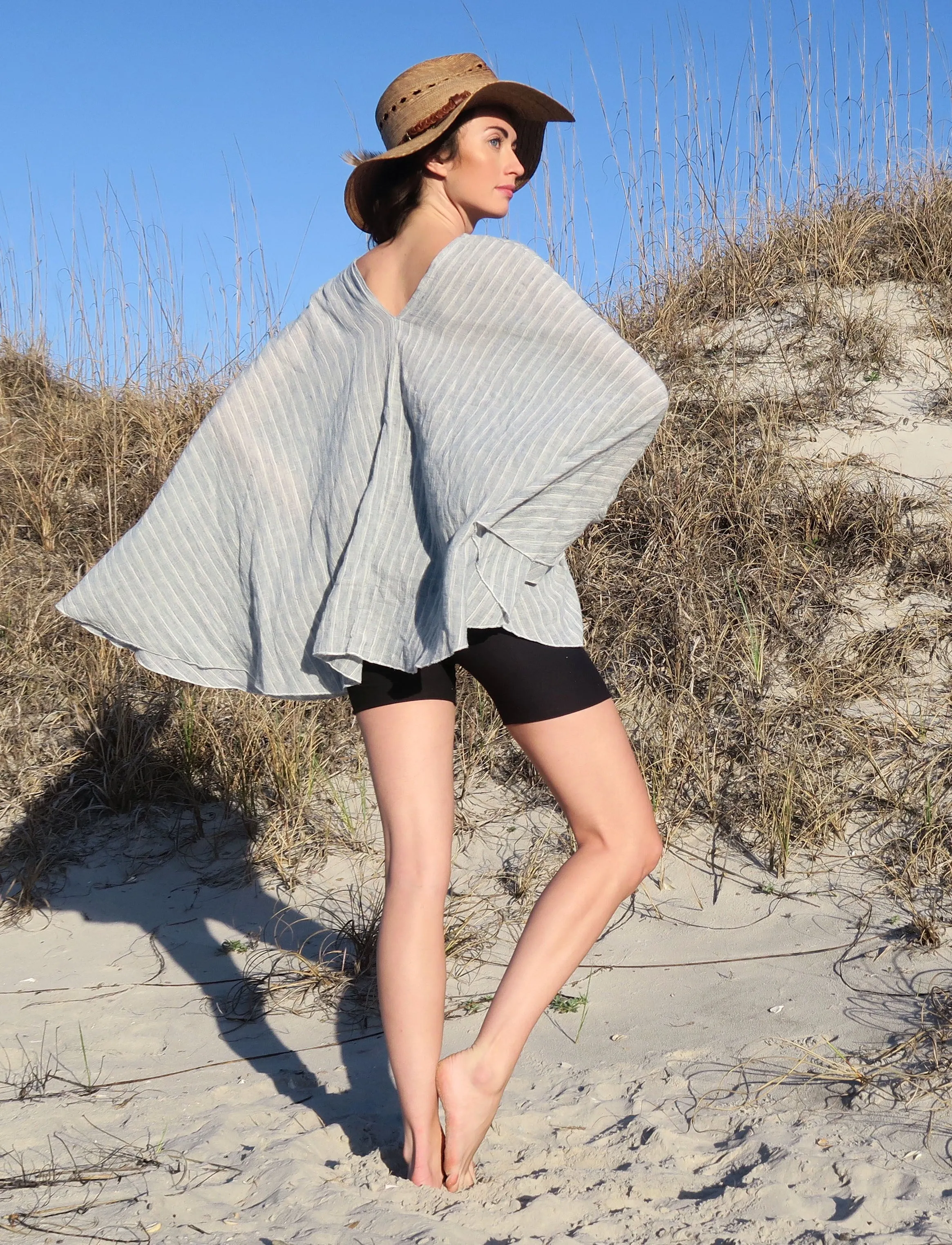 HANDWOVEN - Flip V Aphrodite Shirt Cape