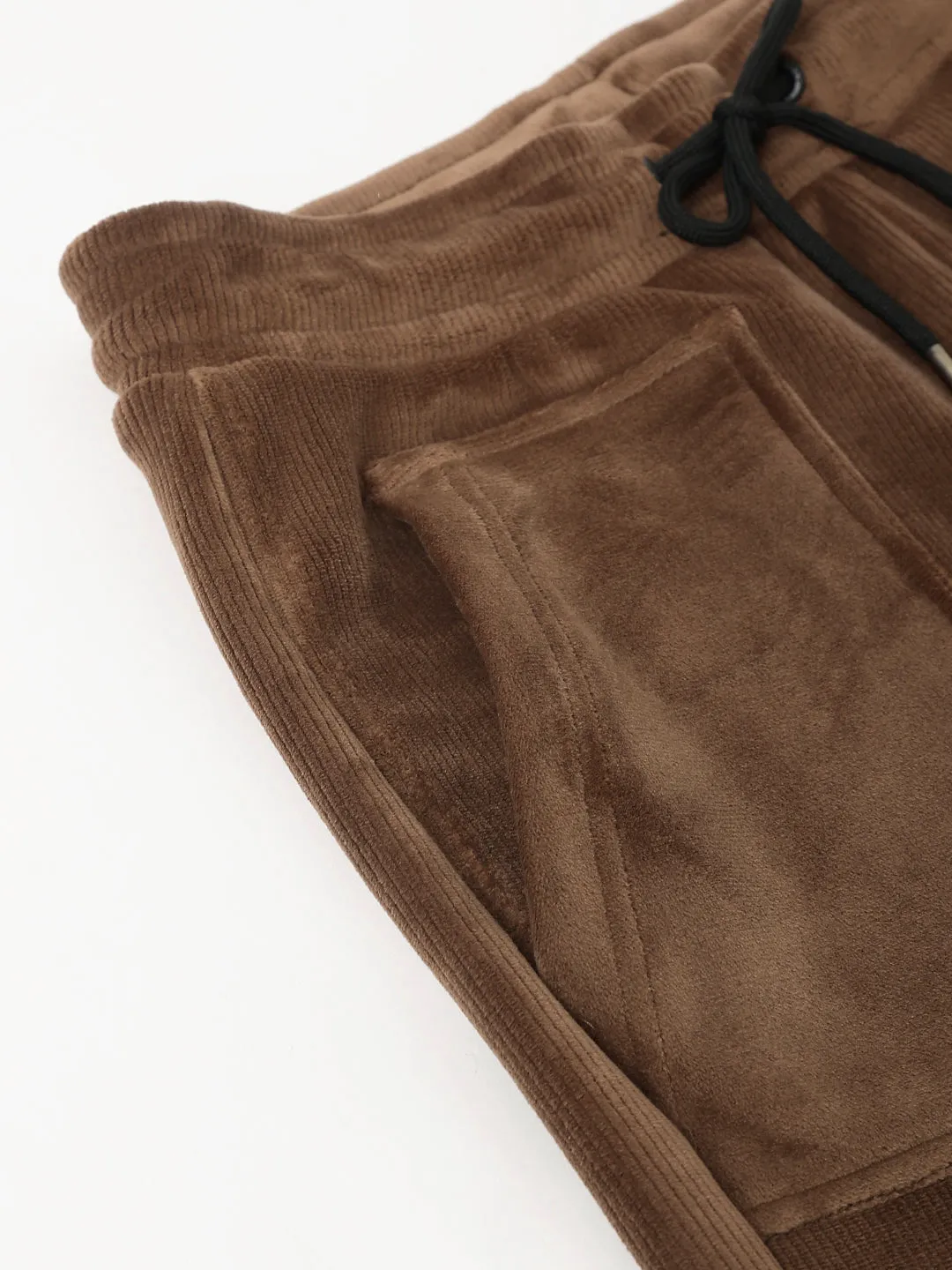 Iconic Women Brown Solid High-Rise Regular Fit Sweatpant