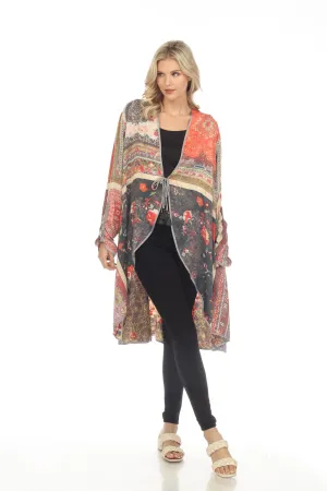 Johnny Was Ryder Reversible Printed Hi-Low Coat Boho Chic C46423