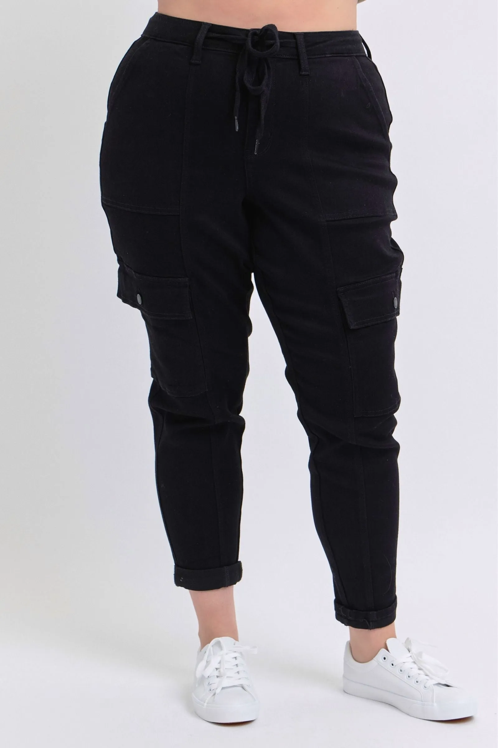 Judy Blue Reg/Plus High Waist Black Cargo Joggers