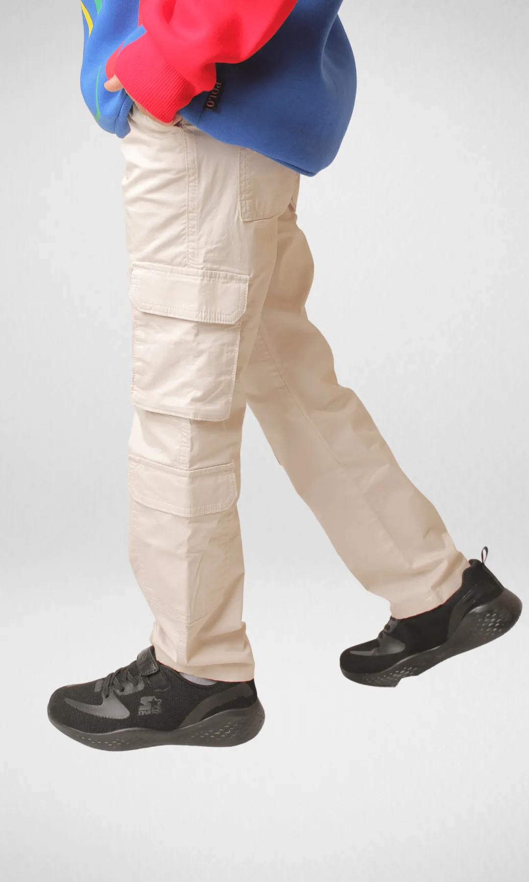 KIDS Bershka Cargo Pants - Off-White