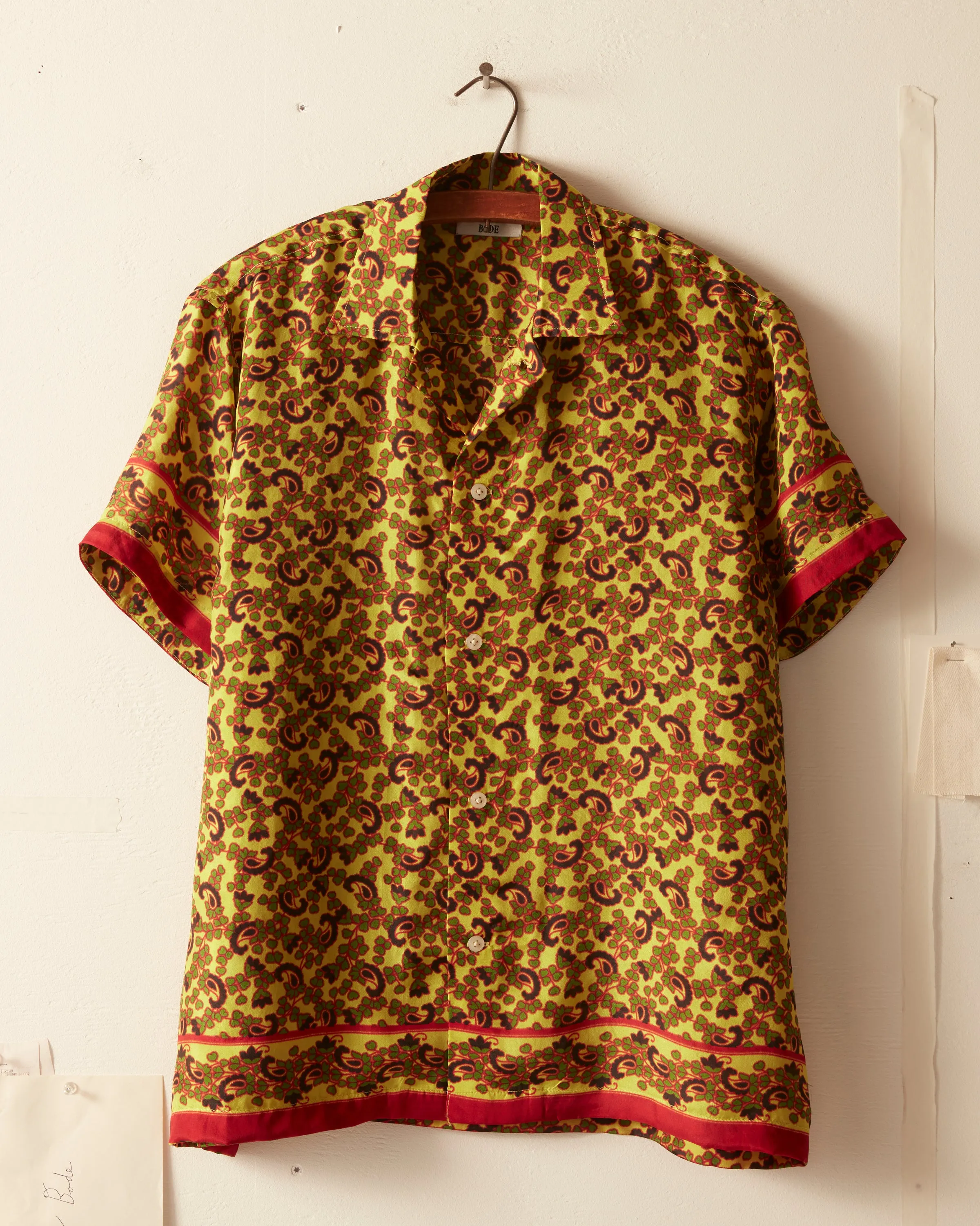 Lemon Paisley Short Sleeve Shirt