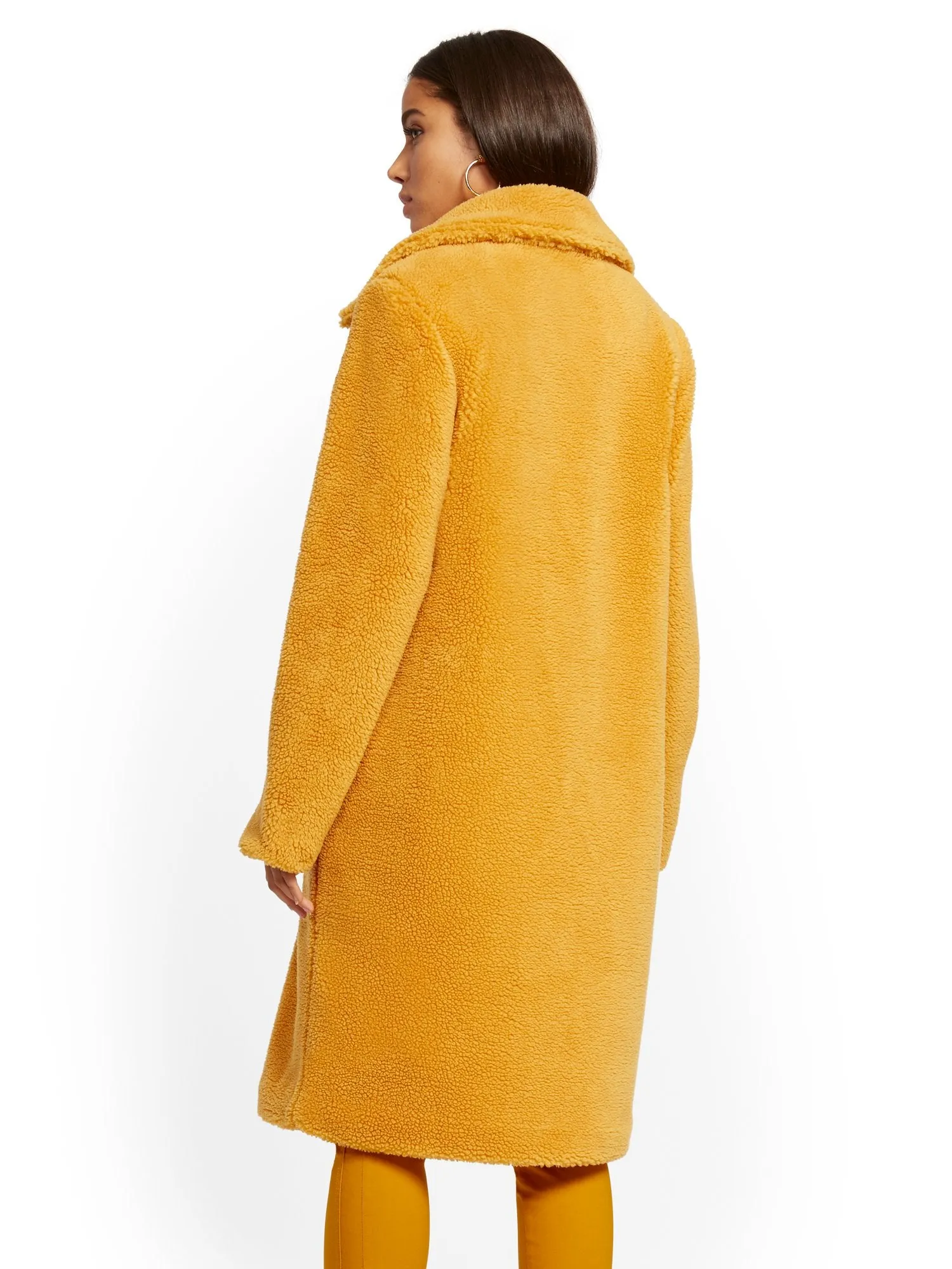 Long Teddy Faux-Fur Coat