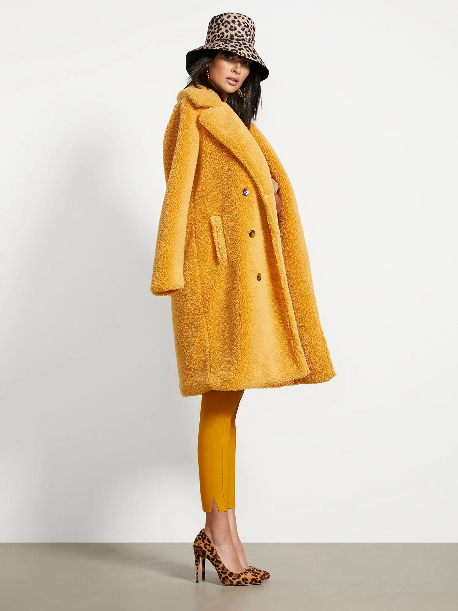 Long Teddy Faux-Fur Coat