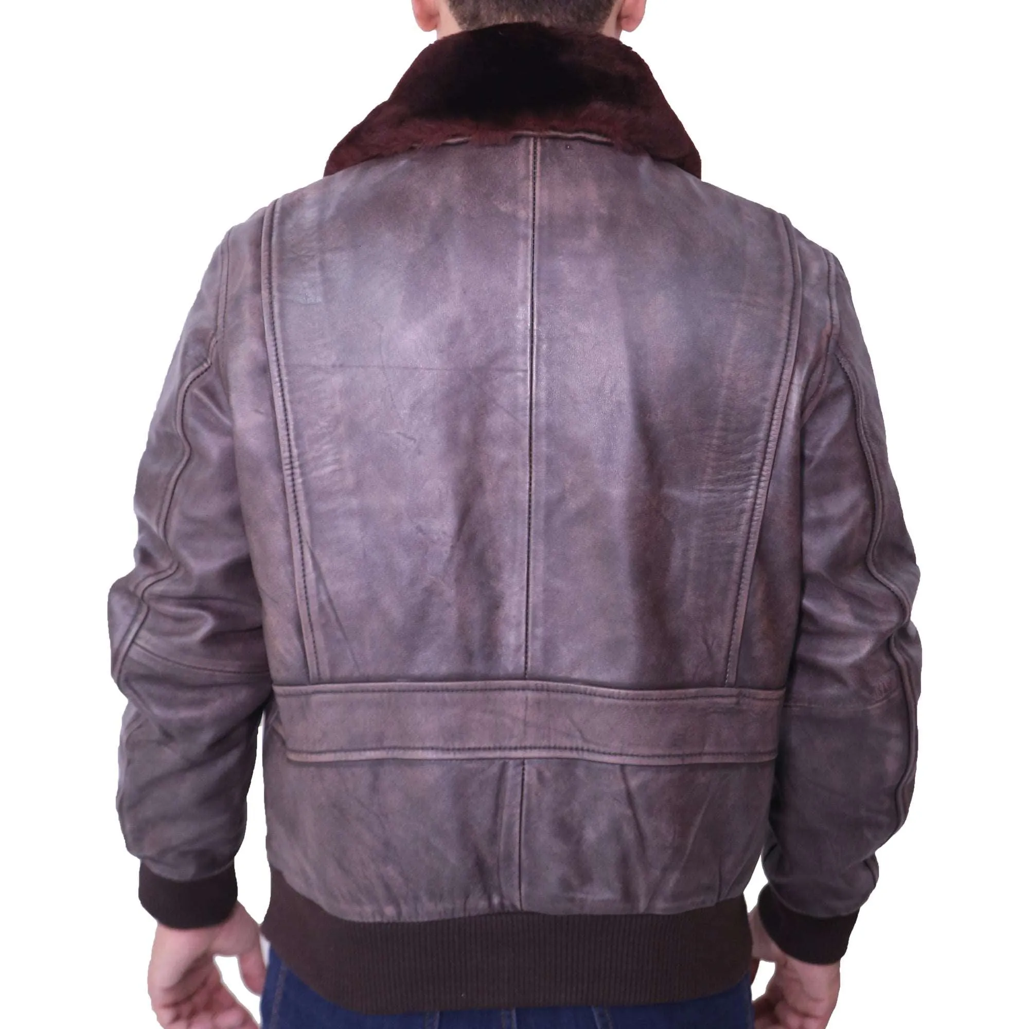 Men's Aviator A2 Flight Distressed Brown Jacket