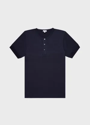 Men's Henley T-shirt in Navy