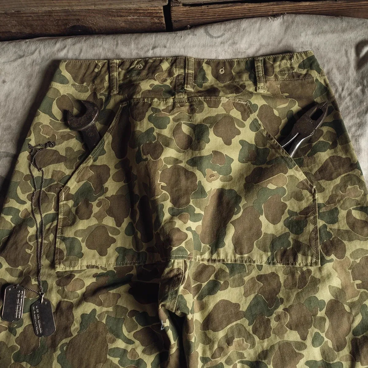 Modified Army M-43 Frog Skin Camo Cargo Pants