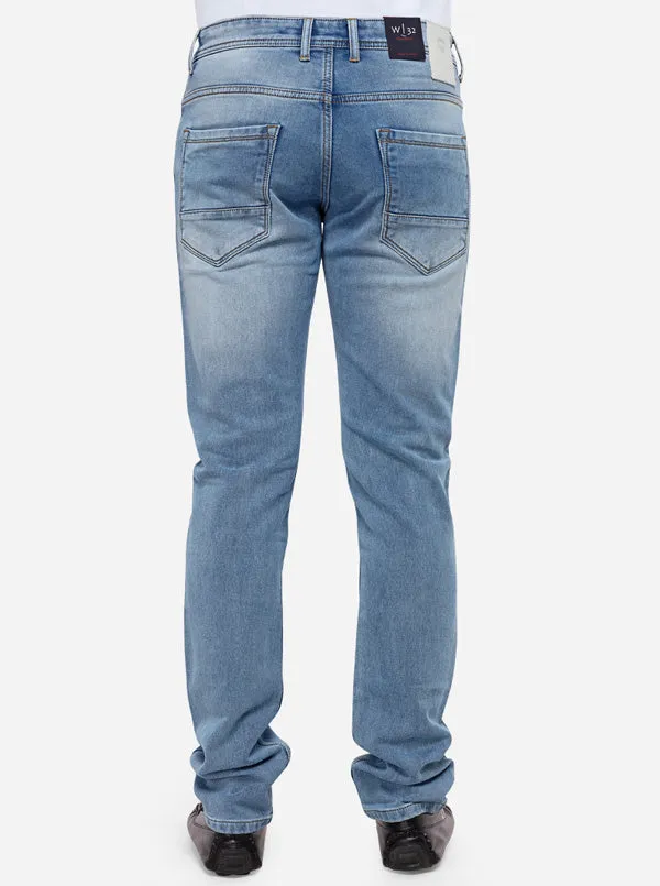 Parisian Blue Washed Straight Fit Jeans | JadeBlue