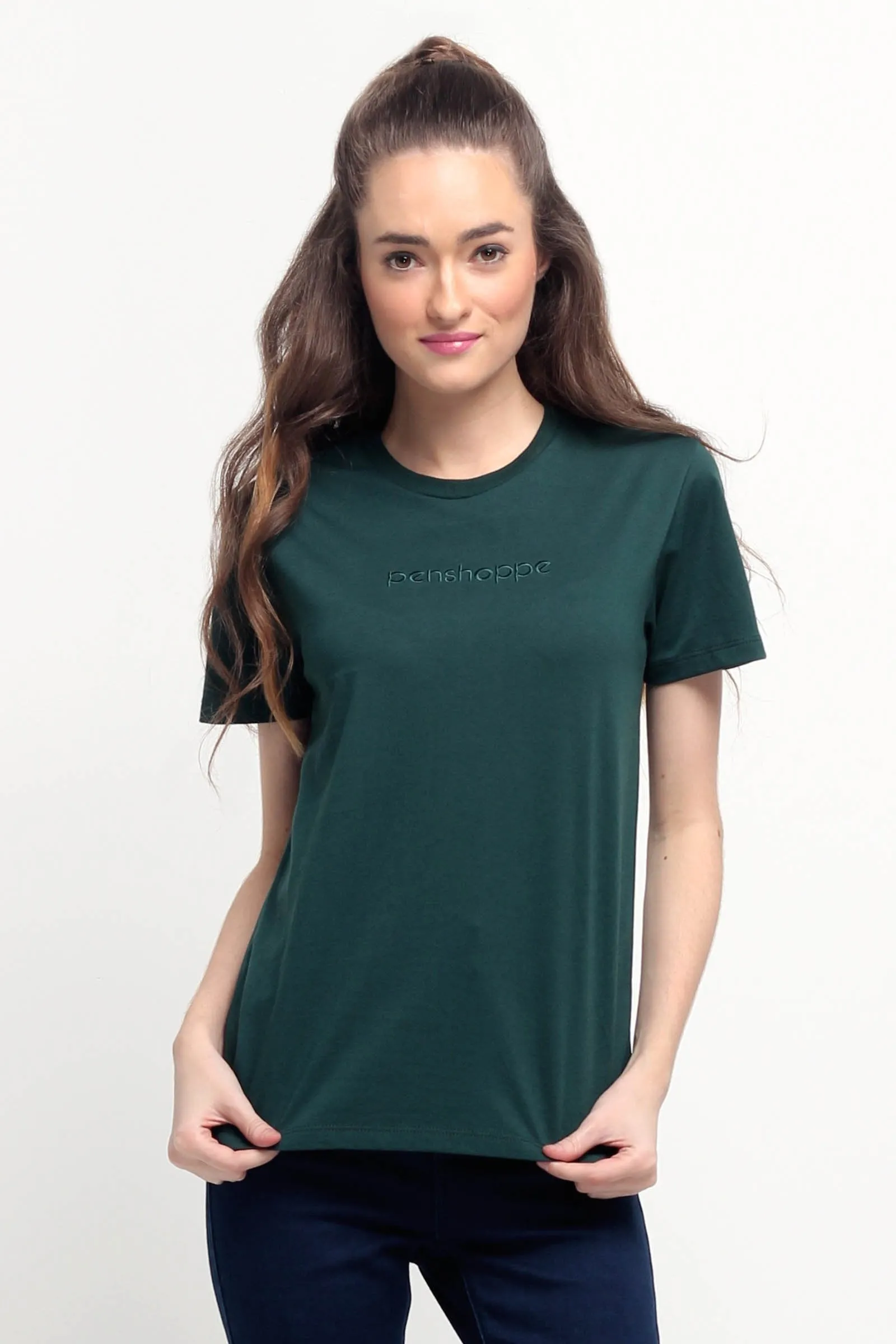 Penshoppe Old School - Relaxed Fit Tee With Embroidery