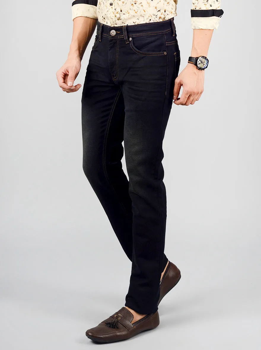 Phantom Black Solid Slim Fit Jeans | JadeBlue