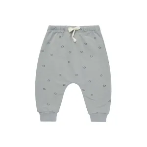 Quincy Mae Sweatpants - Stars - Dusty Blue