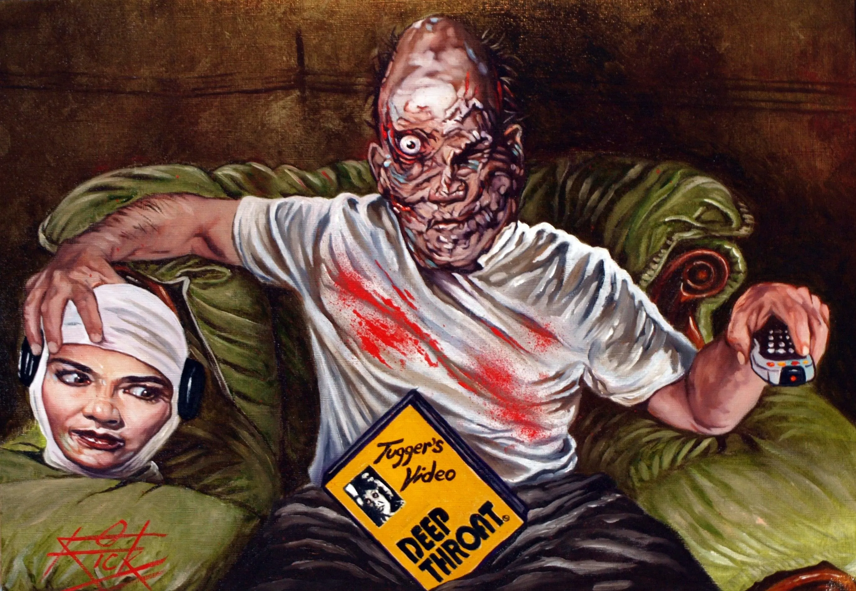 Rick Melton - The Brain That Wouldn't Die  - Classic Horror - Art Print