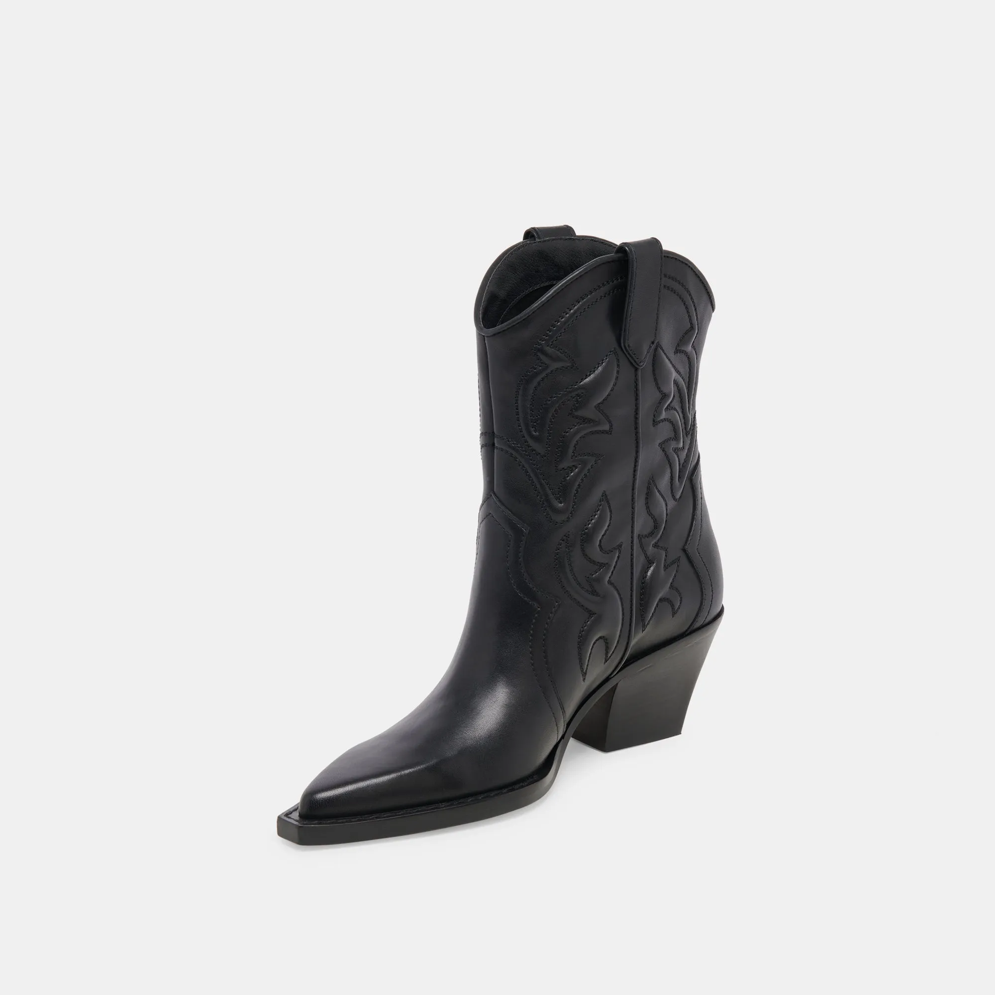 RIMONA WIDE CALF BOOTIES BLACK LEATHER