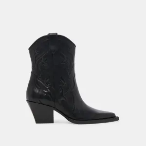 RIMONA WIDE CALF BOOTIES BLACK LEATHER