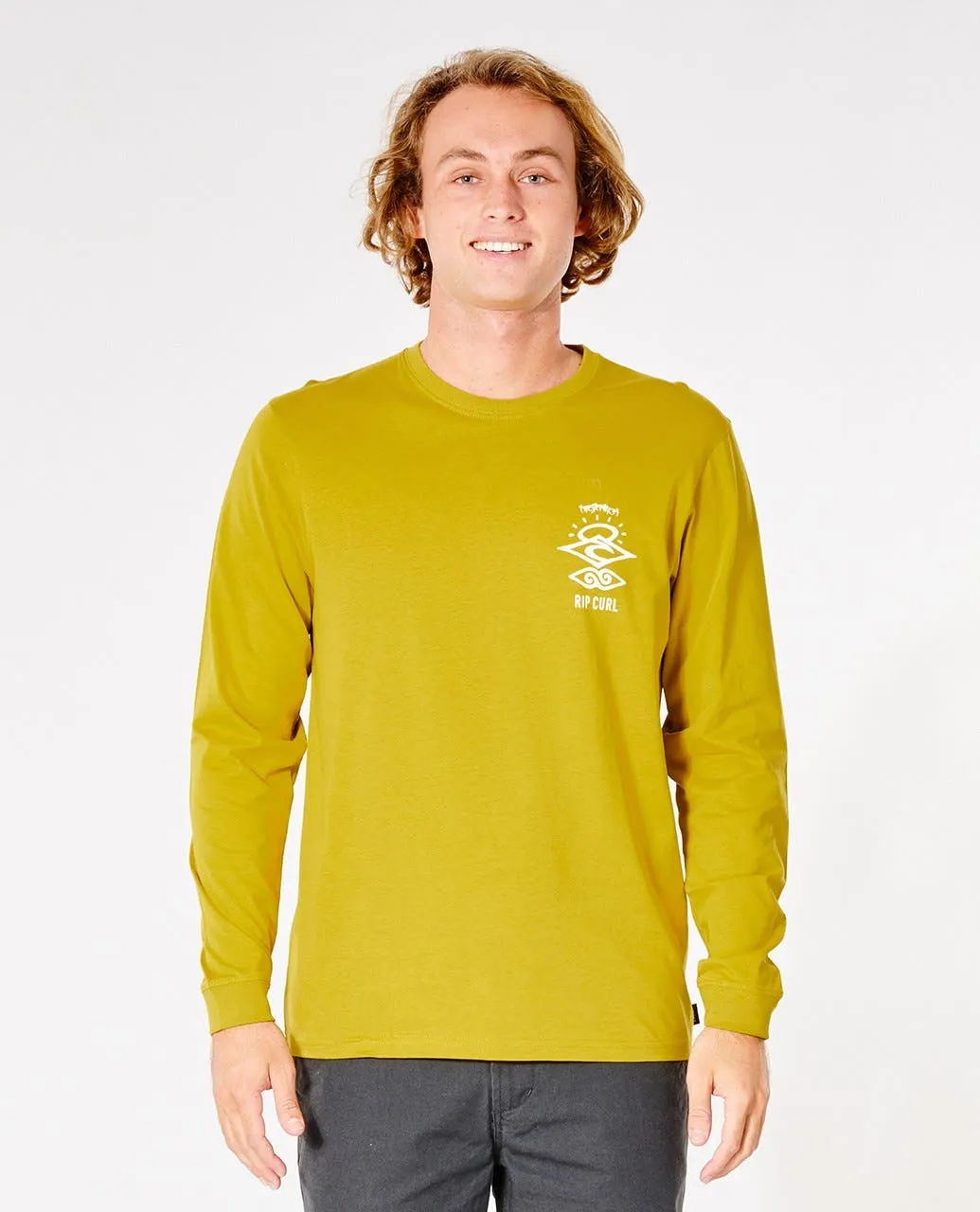 Search Icon L/S Tee - Vintage Yellow