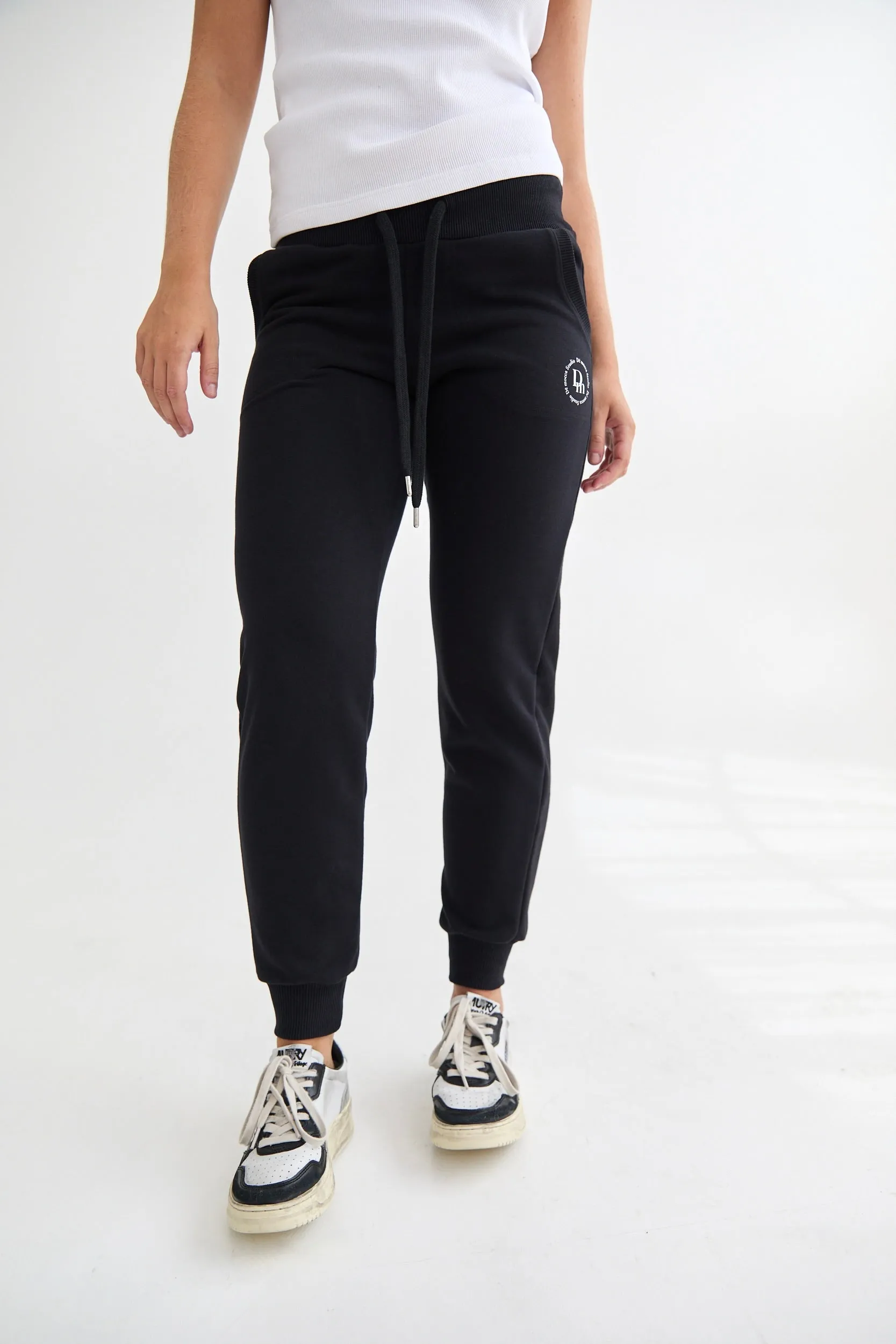 Slim sweatpants -  black