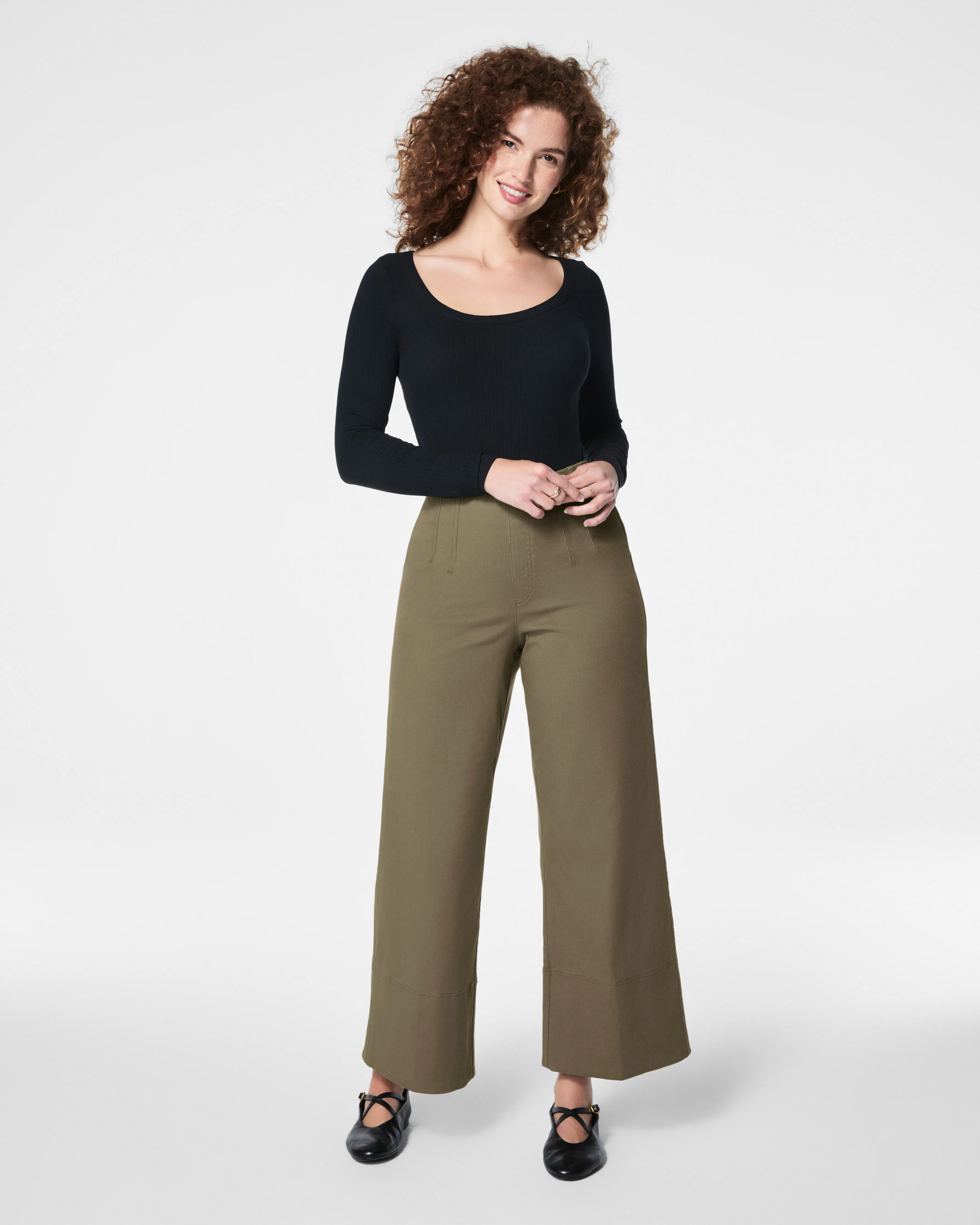 SPANX® Stretch Rib Scoop Neck Long Sleeve Tee