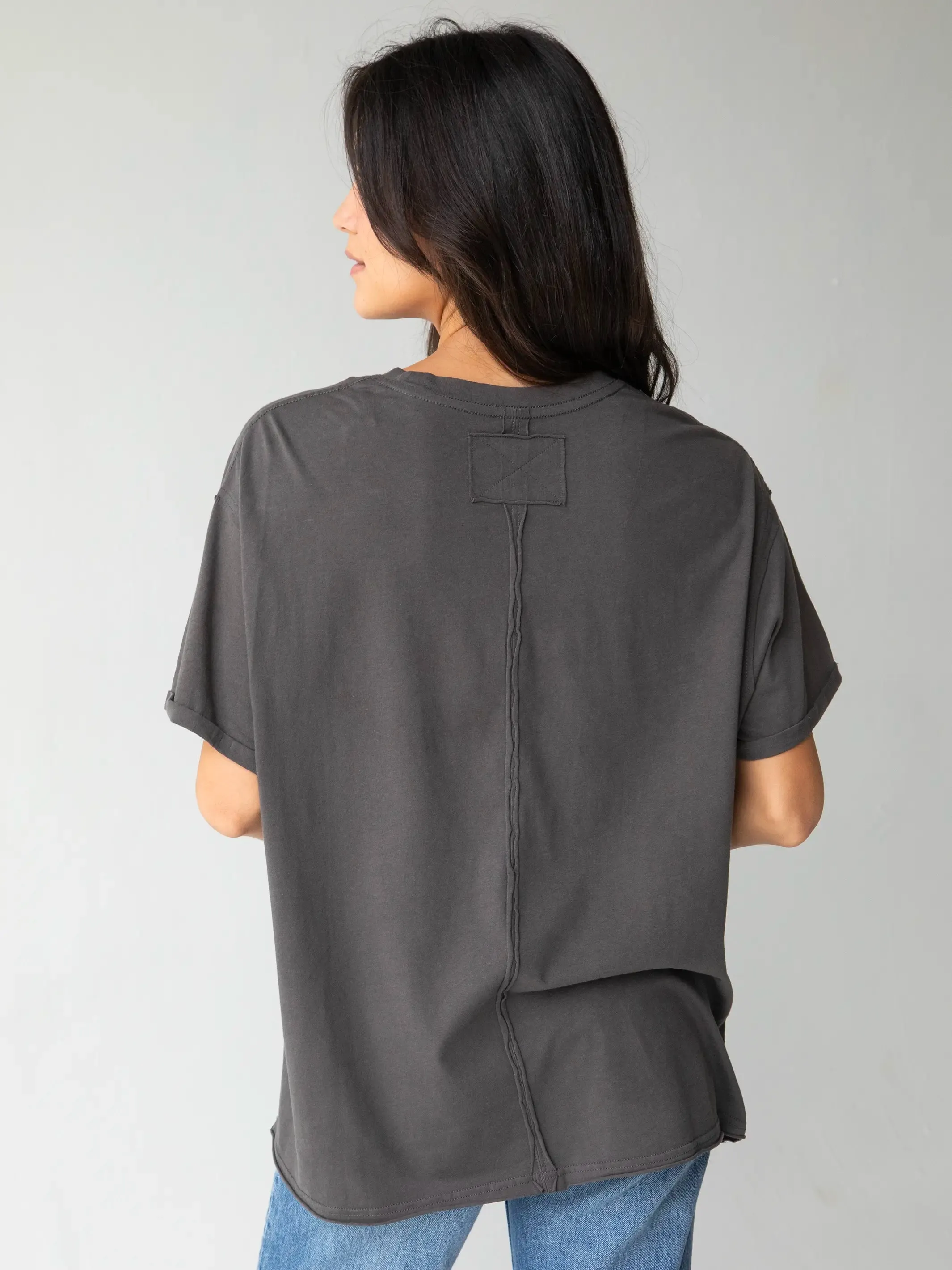 Take It In Cotton Tee - Charcoal