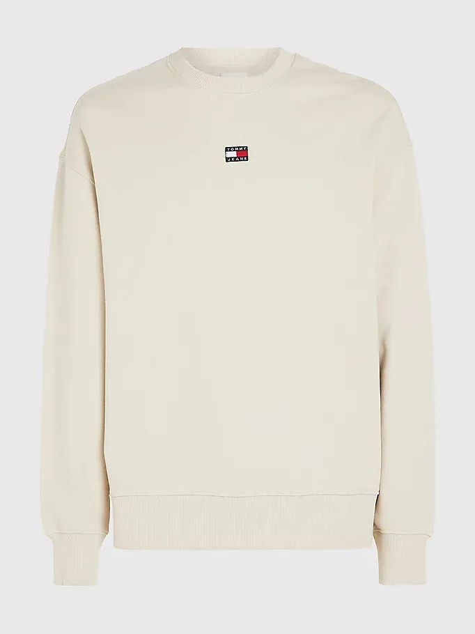 Tommy - RELAXED FIT BADGE SWEATSHIRT - Classic Beige