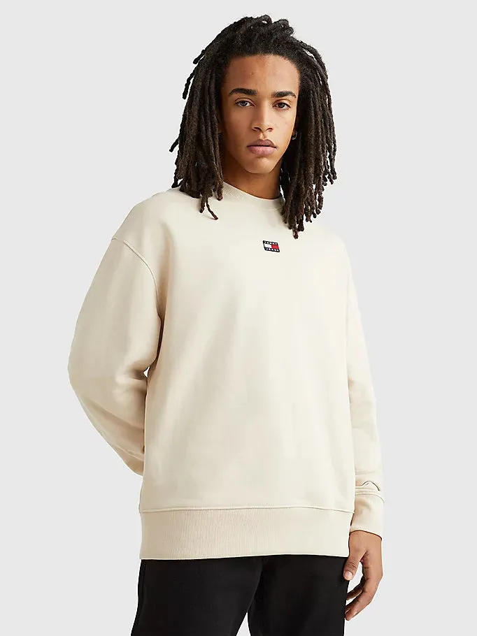 Tommy - RELAXED FIT BADGE SWEATSHIRT - Classic Beige